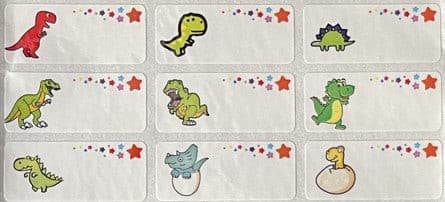 Dinosaur 2 - Medium Name Labels (30x13mm)