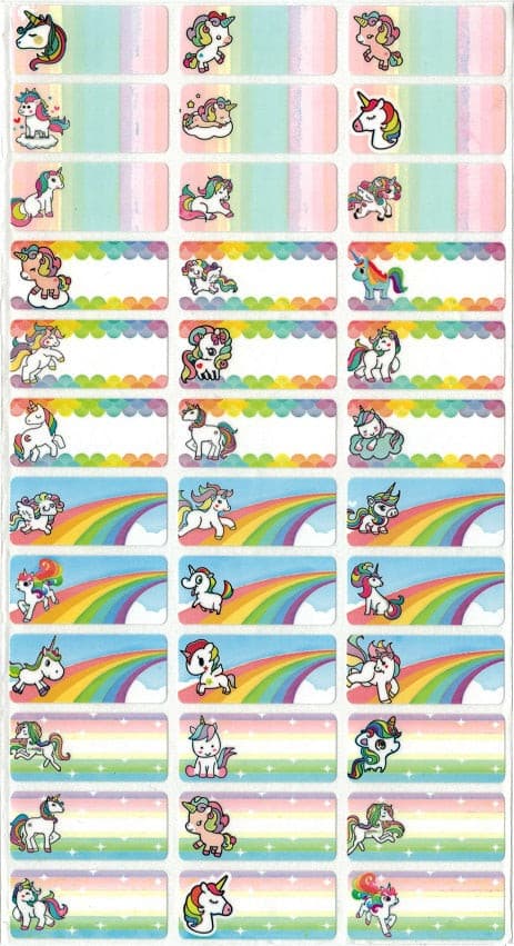 Unicorn - Medium Name Labels (30x13mm)